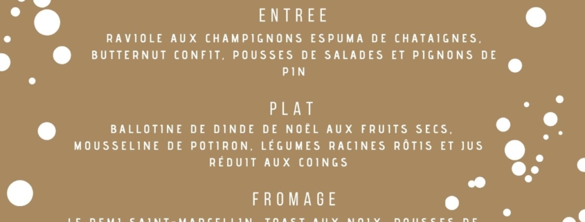 menu de noel 2021